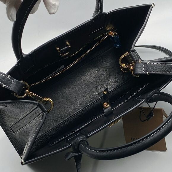 Burberry Black Mini Frances TB Plaque Tote Bag - Picture 10 of 16